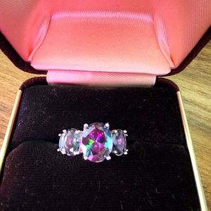3 CT. Sterling Silver Tourmaline Ring